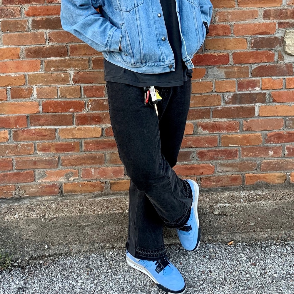 [Rustler] Black Custom Flared Denim